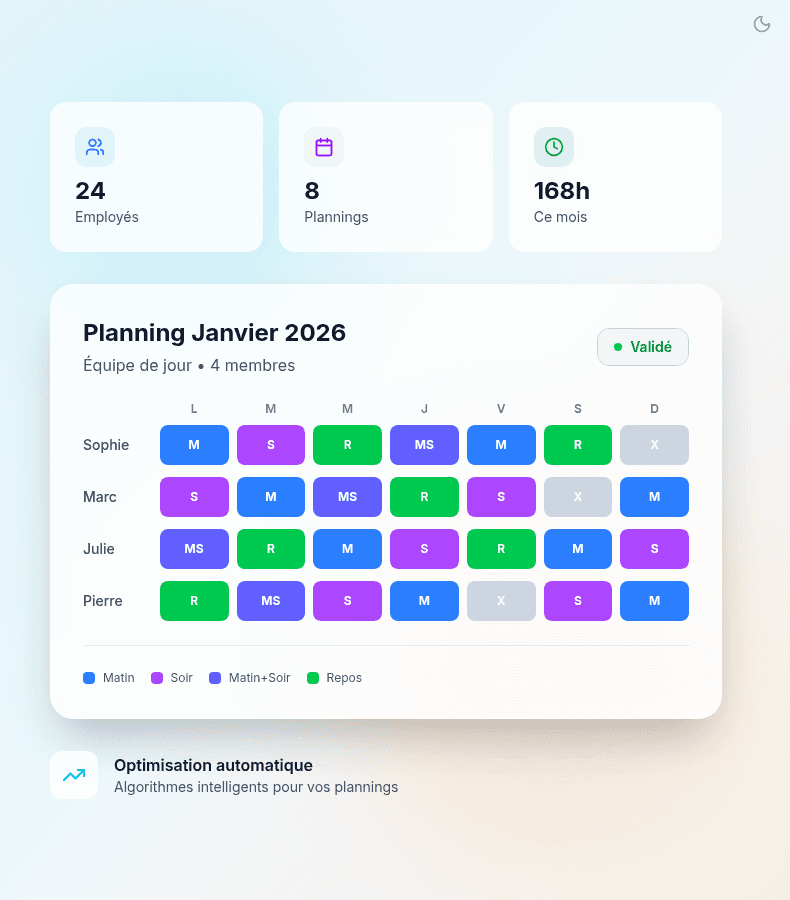 Planeo, the custom scheduling application built by Webedia